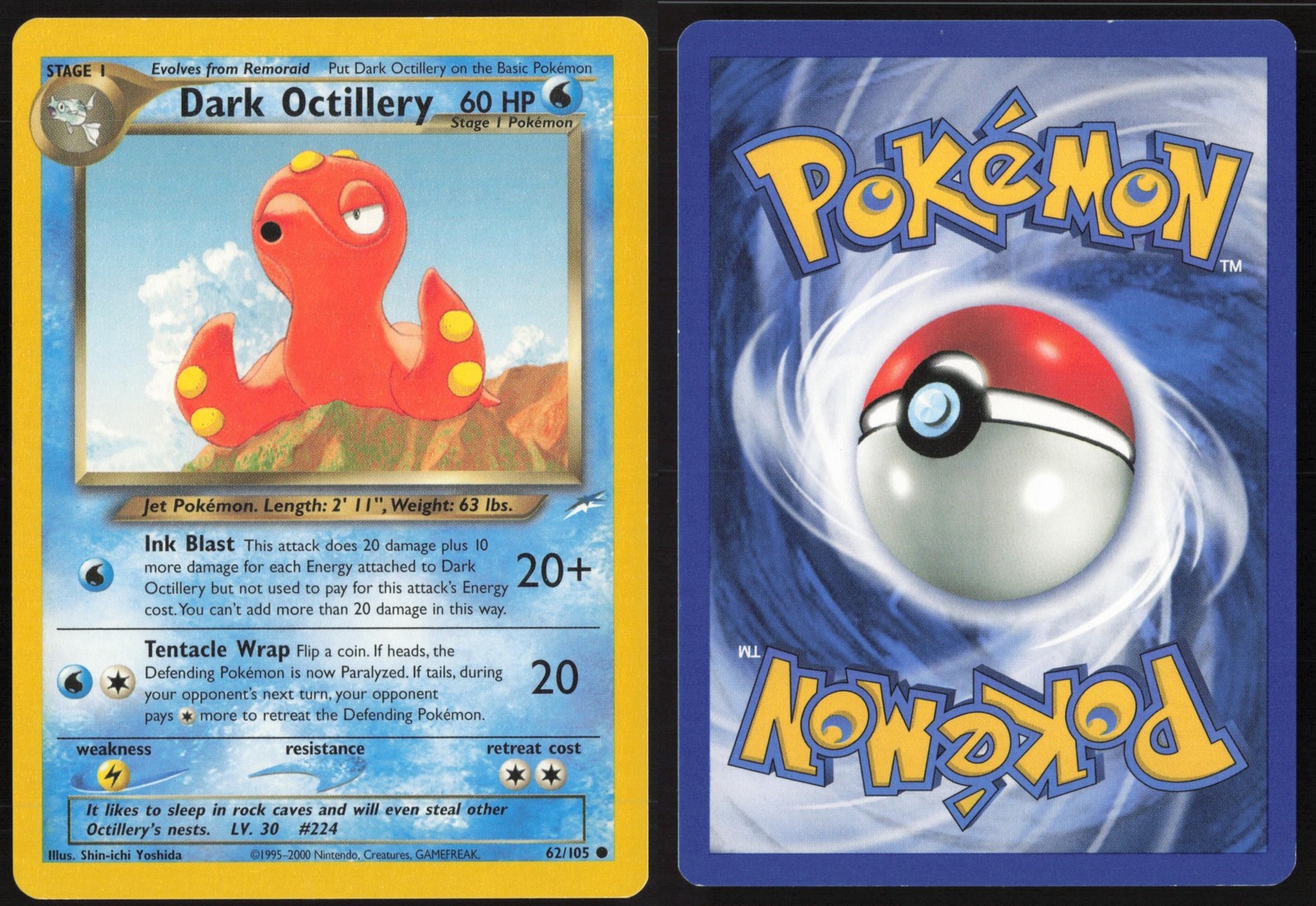 Pokemon TCG | Dark Octillery 62/105 | Neo Destiny Common | Lightly Played
