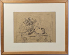 Mario VELLANI MARCHI (1895-1979) Disegno Penna Burano 1943 Firmato Ponte Rosso