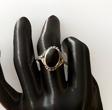 Vintage 925 Sterling Silver  black onyx Oval Ring Size 9.5