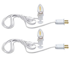 C7 String Bulbs Christmas Village Light Accessory Cord 2 Pack