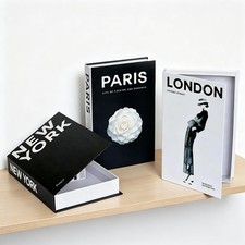 Decorative Books Set of 3 - Elegant Faux Books for Decoration, Coffee Table ...