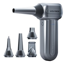 WOLFBOX DF60 110000RPM Compressed Air Duster 3-Speed w/ 5 Nozzles, Fast Charging