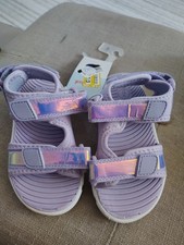 NEW Toddler Cat  Jack Purple Micah Adventure Iridescent Sandals Strap Size 6