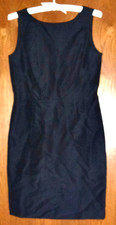 TALBOTS *LITTLE BLACK DRESS* SLEEVELESS *COTTON/SILK* SHEATH DRESS - PETITE 4P