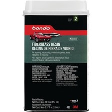 Bondo 402 Fiberglass Repair Resin, 0.9 qt Can, Liquid, Pungent Organic