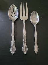 Stanley Roberts AUBERGE 3 Pc Set Serving Fork & Slotted Spoon Stainless  Japan