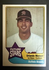 1989 Topps Orlando Merced-Future Star-AAA AllStar Buffalo Bisons-Pitt Pirates NM