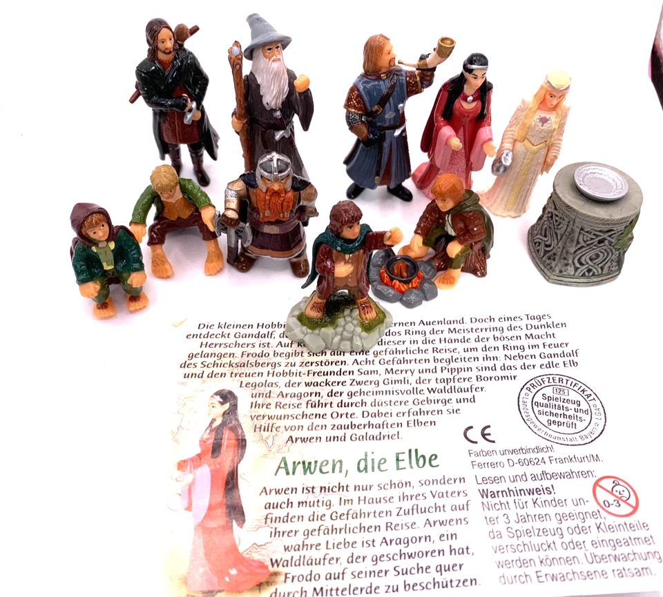 Herr der Ringe 1 Überraschungsei Ü-Ei - 10 Figuren + 1 Beipackzettel Sammlung - Bild 2 von 2
