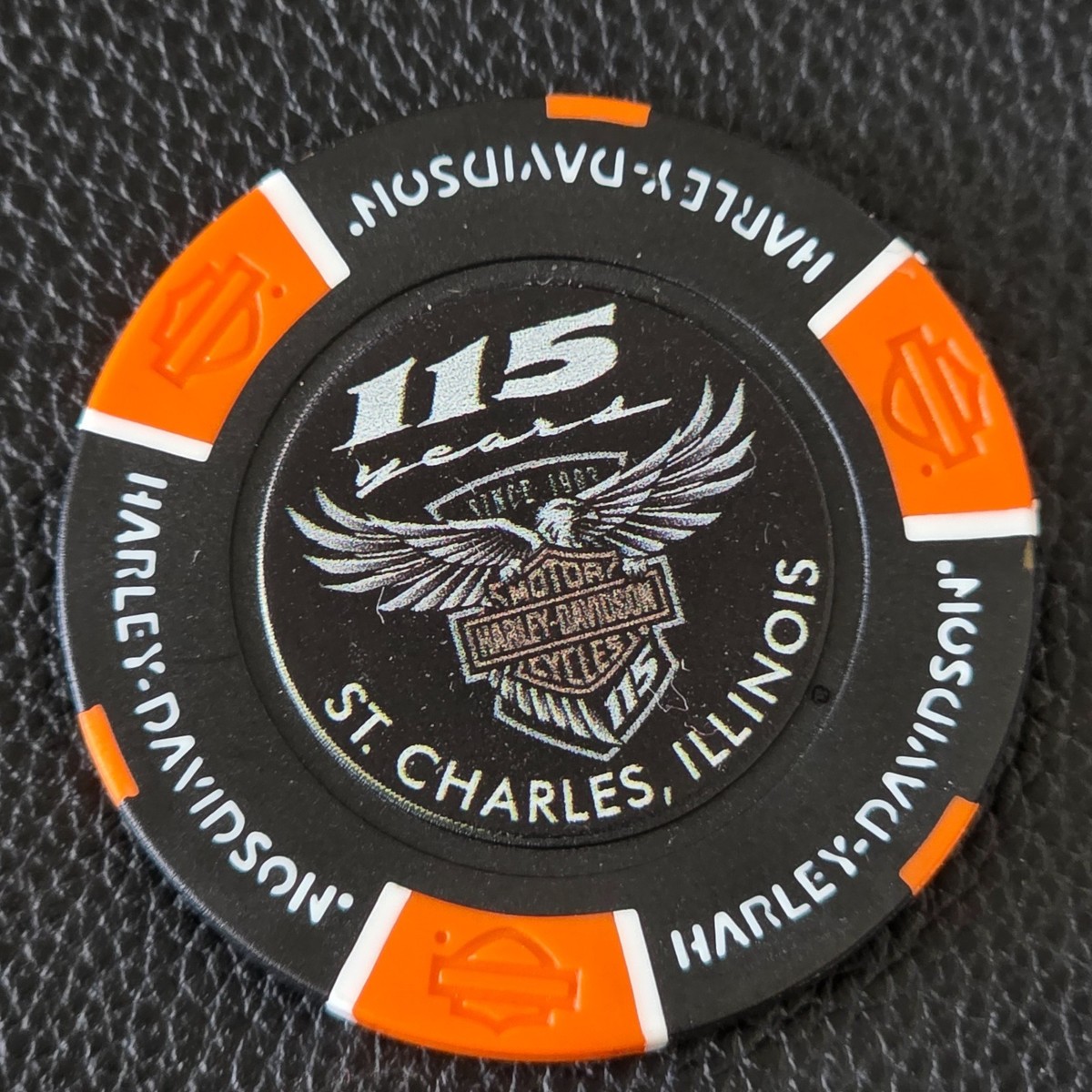 115th Anniversary FOX RIVER HD ~ ILLINOIS (Black) Harley Poker