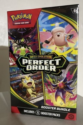 Pokémon TCG: Mega Evolution-Perfect Order Booster Bundle (6 Packs) Factory Seal