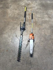 Stihl kM Kombi hT Pole Saw & HL Articulating  Hedge Trimmer Attachments