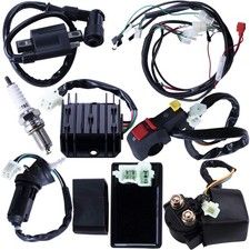 Complete Electrics Wiring Harness CDI Ignition Coil Solenoid Relay Spark
