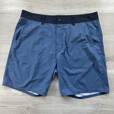 Prana Mens Hybrid 8" Short Sz 38 Blue Swim Active Casual Surf Beach Summer