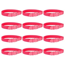 Baseball Belt Softball Belt Fit for Youth- (12 Pack, Rose Red)