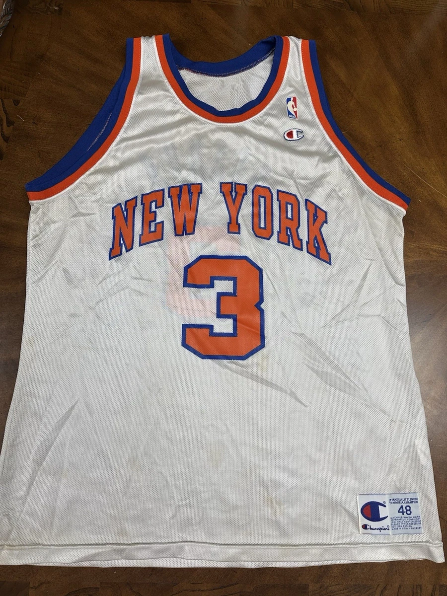 90's Champion New York Knicks John Starks #3 Size 48 *STAINS SEE