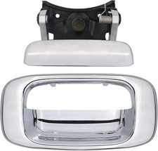 Tailgate Handle Latch w/Bezel Trim Chrome Compat Color: Chrome Tailgate Handle