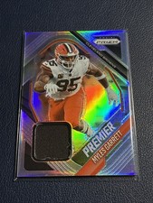MYLES GARRETT 2025 PANINI PRIZM PREMIER JERSEY PATCH SILVER BROWNS Q6011