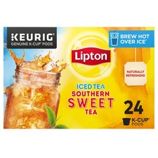 Lipton Iced Tea K-Cups, Southern Sweet Black Tea, 24 Total K-Cup Pods 24