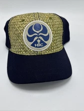 HIC Hawaiian Island Creations Black Hat Baseball Cap Stretchable