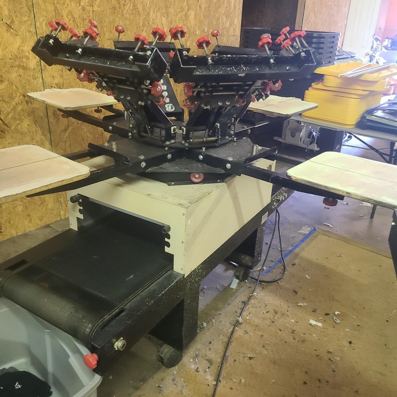 Brown Pony Xprs Manual Screen Printer and Conveyor Dryer