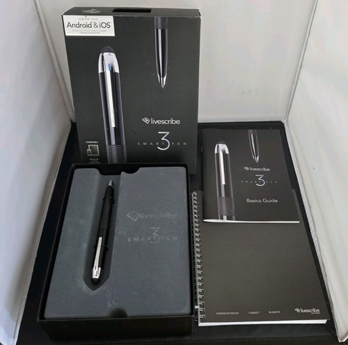 Livescribe 3 Smartpen Black Edition Bluetooth iOS Android APX-00016 GREAT COND