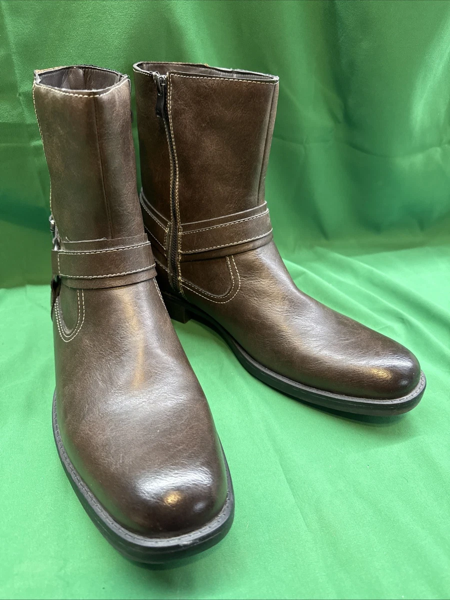 Robert Wayne Footwear Brown Biker Boots for Men for Sale  display picture 1