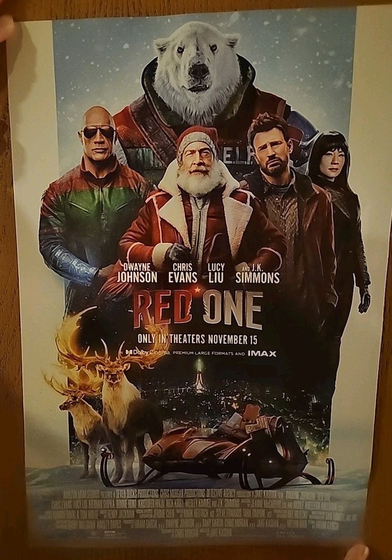 Red One: Movie Poster (11X17) Dwayne Johnson, Chris Evans!