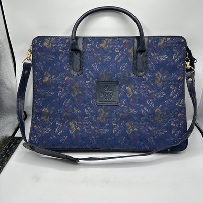 May Kay Floral Laptop Bag 18  X  13 X 5  With Zipper Top