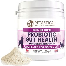 Probiotics for Gut Health Dogs, Cats for Diarrhea Constipation Petastical, 100g