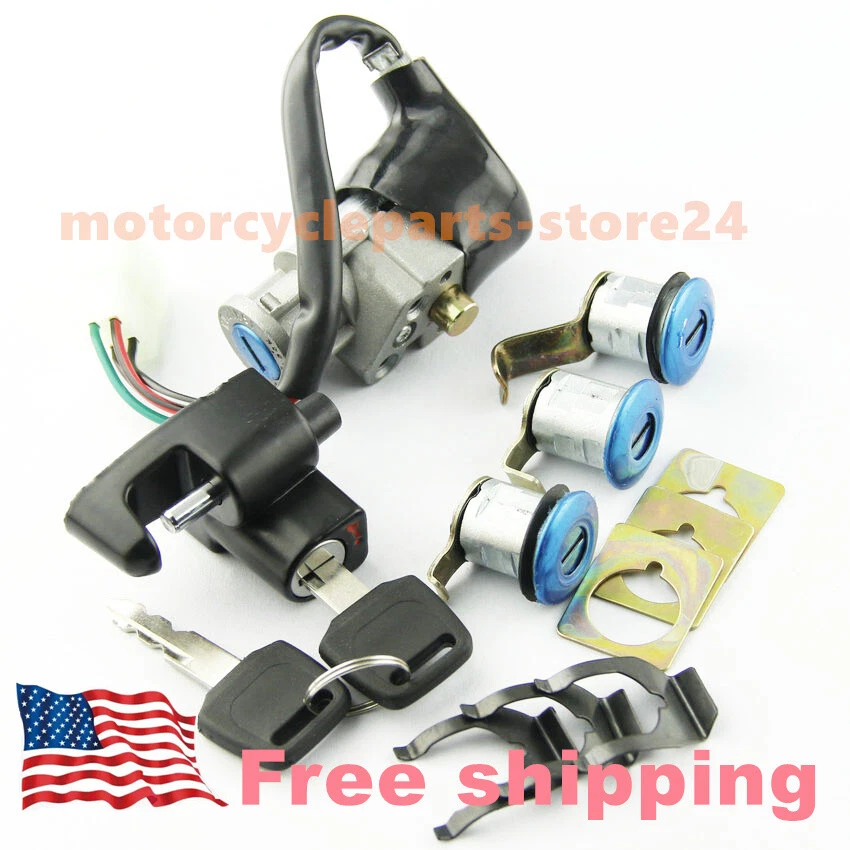 For Honda Ignition Key Switch Lock Set CN250 Helix 1986 1987-2007 35010-KS4-711 Foto 3 de 4