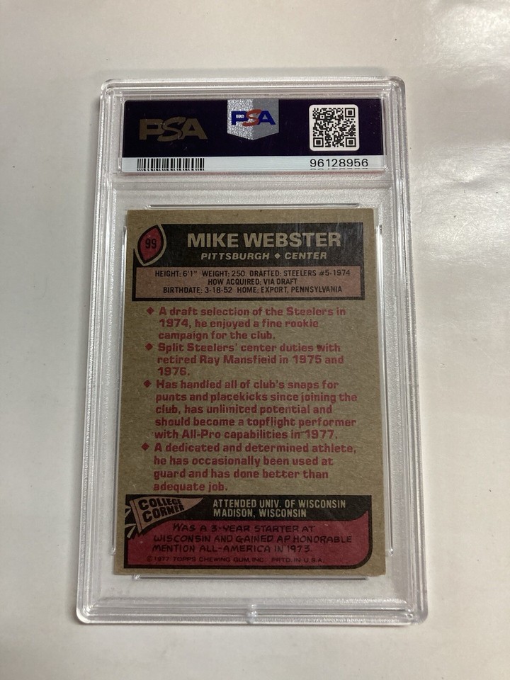 Awesome Psa /dna 1977 Topps Mike ster autograph card RC rookie Hof