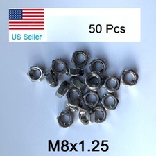 M8 x 1.25 Stainless Steel Hex Nuts M8-1.25 pack of 50 pcs 