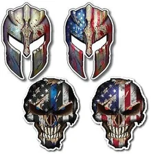 VARIETY PACK SMALL MOLON LABE USA AMERICAN FLAG SKULL STICKER DECAL CAR TRUCK