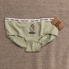 Happy Nation Hipster Cotton Briefs GIRLS US Size S 7/8 Green Aries NWT