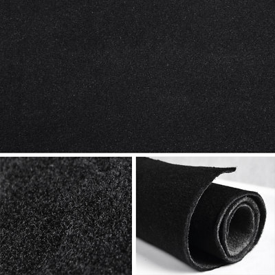 Kofferraum Teppich Auto-Stoff Verkleidung DELUX Schwarz 50CM Breit
