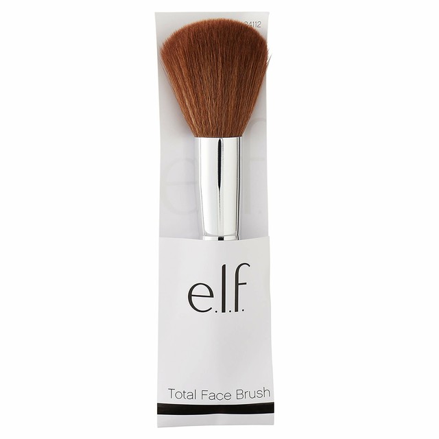 ELF Professional Total Face Brush 6 1/2" White Handle Red Bristles