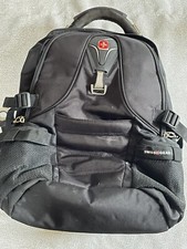 Swiss Gear Black Backpack School Travel Heavy Duty Padded Laptop Air Flow 18