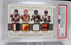 2017 Panini National Treasures - RC NFL Quad Materials /25 Patrick Mahomes PSA 9