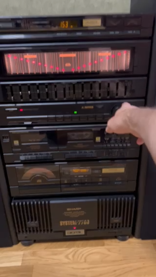 SPCH-7700ト7500セット System Sharp 7700 Rare Vintage Set Cassette Deck+Tuner+CD+