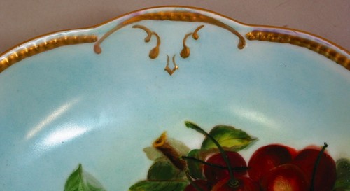 Emerson, Firmado 10" Pintado a Mano Klingenberg Dwenger Limoges Cuenco C 1890-1910 - Imagen 3 de 6