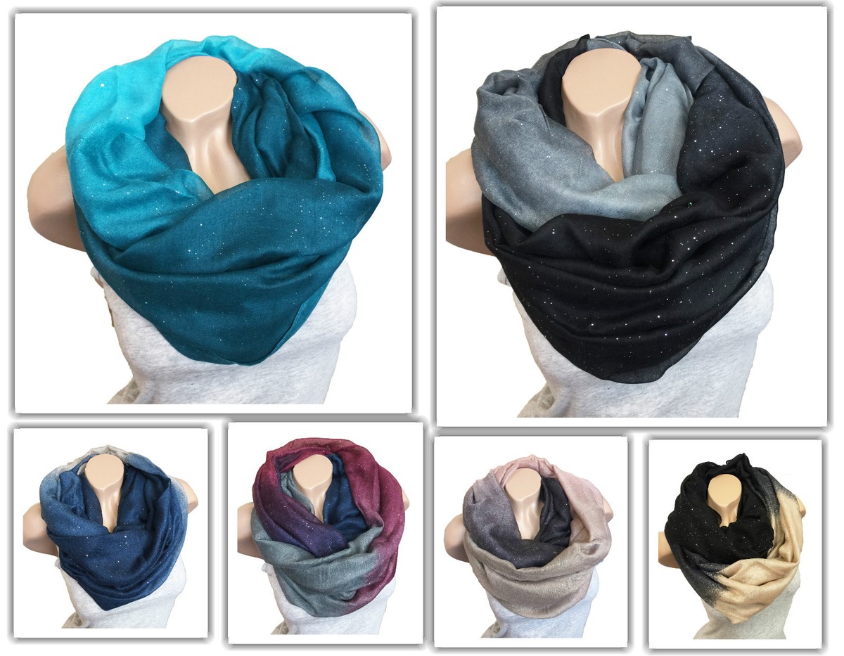 Morbido Foulard Sciarpa Ad Anello Multicolore, Disegno Paisley Con - Foto 5