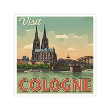 Cologne Germany, Vinyl Stickers, Retro Style, Travel Decals, Laptop Decor