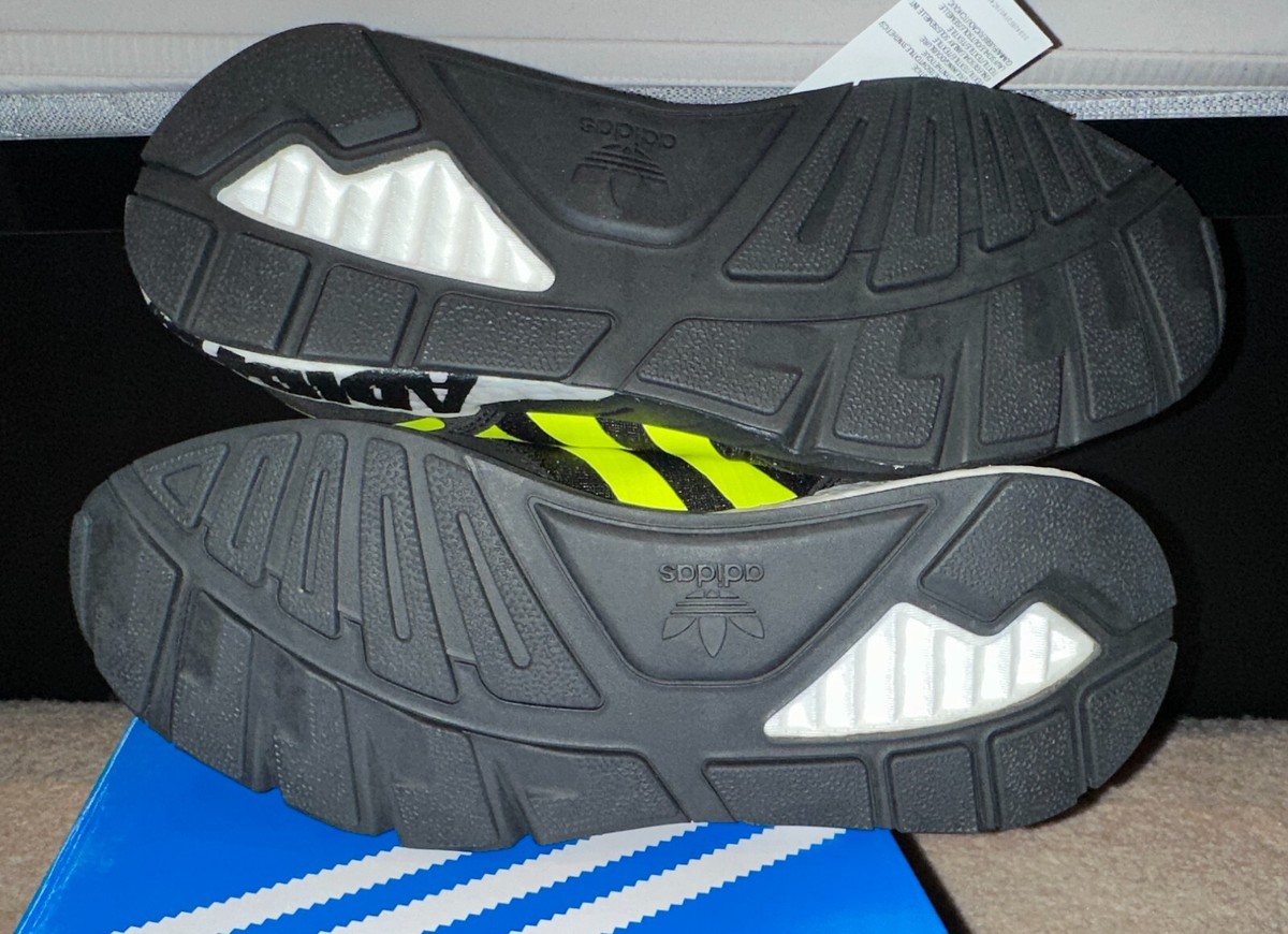 α ALPHA adidas ZX 1K Boost 'Bold Logo Graphic - Black Solar Yellow