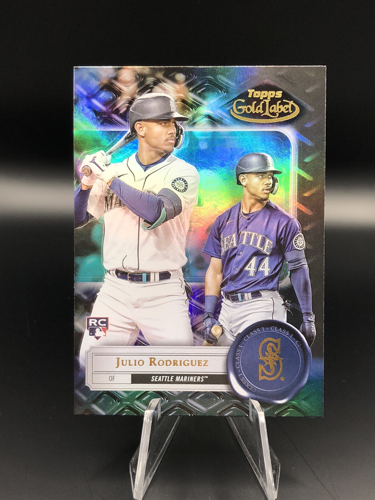 2022 Topps Gold Label Julio Rodriguez Class 1 Rookie RC Black Parallel