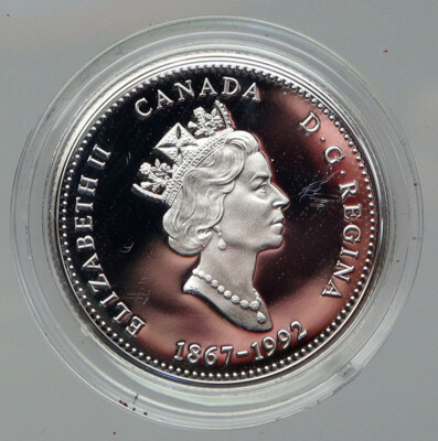 1992 CANADA NEWFOUNDLAND Queen Elizabeth II Proof OLD Silver 25