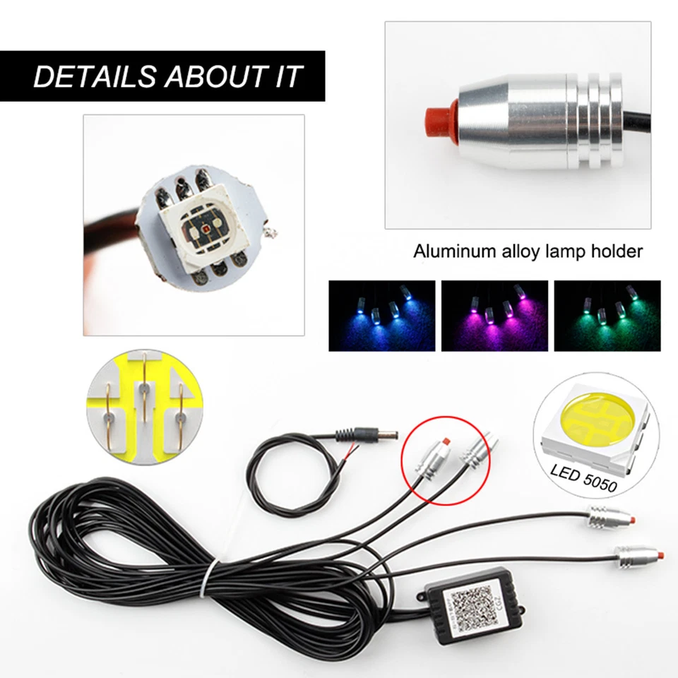 6M RGB LED Neon EL Strip Light Decoration Decoration Lamp Rope Tube APP Control - Image 3 of 4