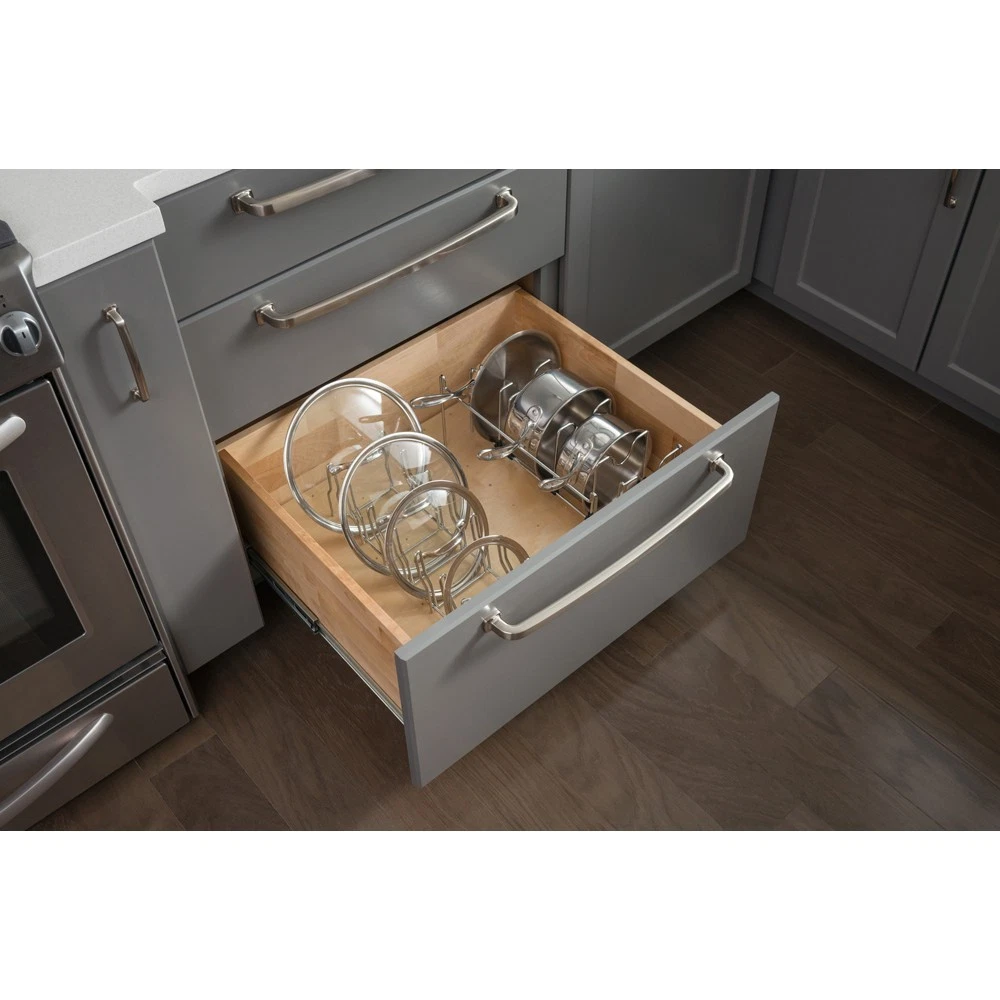 One Kitchen Cabinet Drawer Pots & Pans Organizer Peg Board System Holds Up to 5
