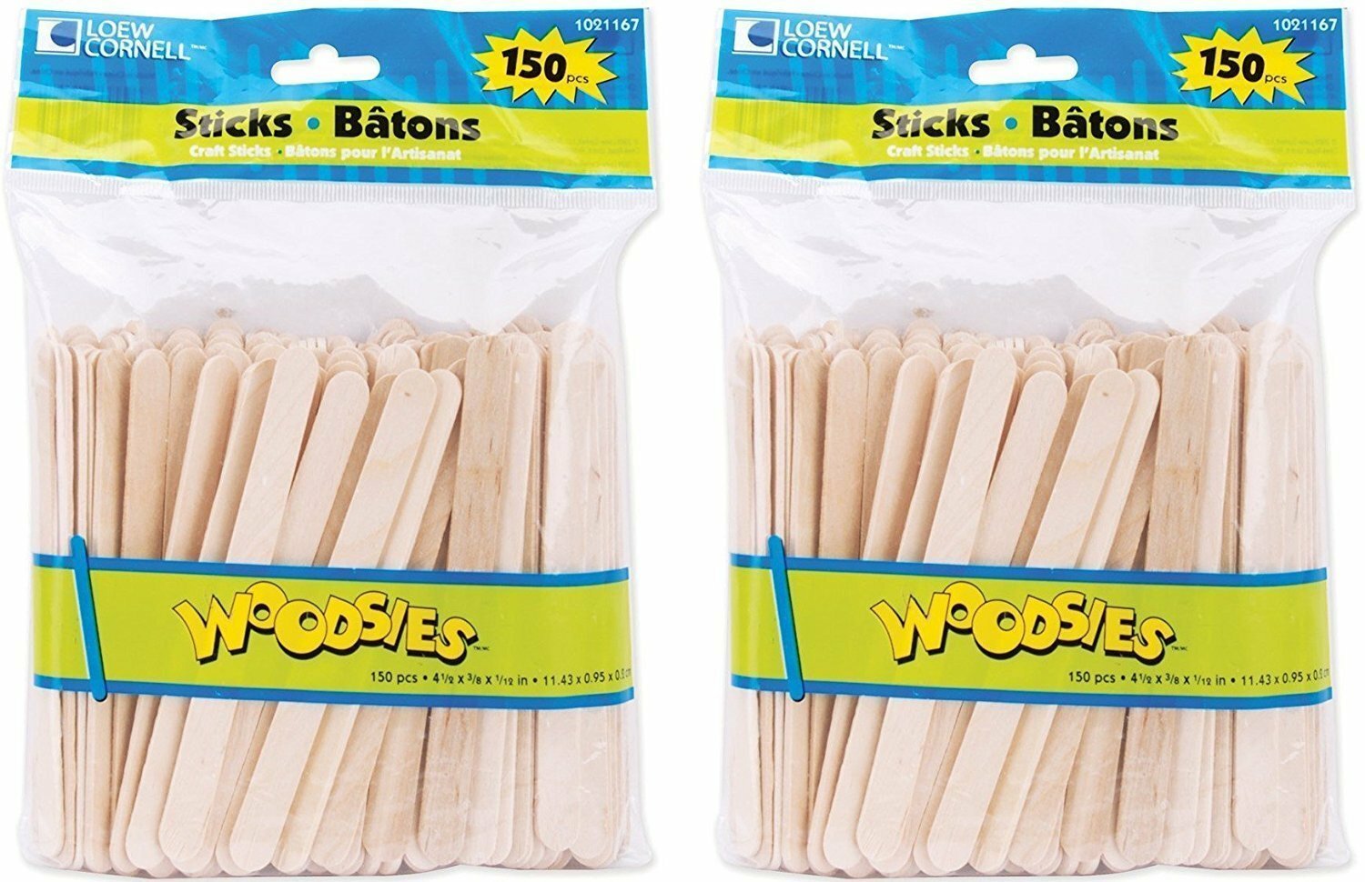Loew Cornell 1021167 Woodsies 150Count Craft Sticks (2Pack) eBay