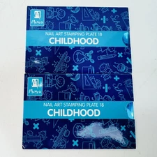 2 PACK - Moyra Stamping Plate Nail Art Accessories plate 18 / CHILDHOOD