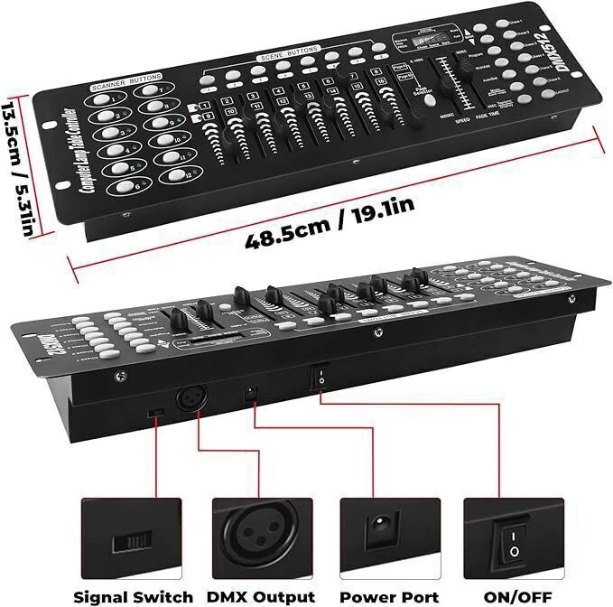 DMX 512 192 Channels Operator Console led Controller Fit Stage Party DJ Lighting - Image 2 of 4